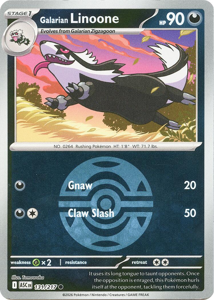 Galarian Linoone (131/217) (Dusk Ball) [Mega Evolution: Ascended Heroes] | L.A. Mood Comics and Games
