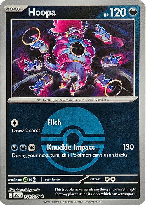 Hoopa (141/217) (Poke Ball) [Mega Evolution: Ascended Heroes] | L.A. Mood Comics and Games