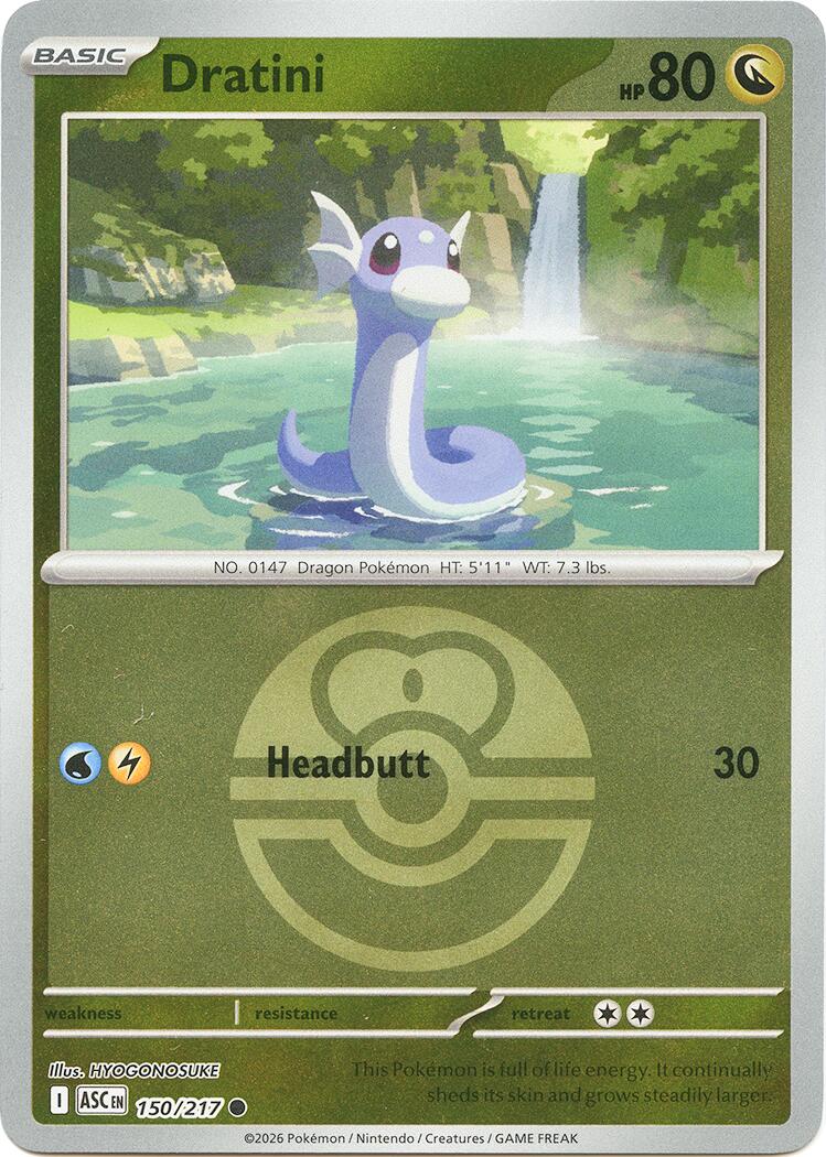 Dratini (150/217) (Love Ball) [Mega Evolution: Ascended Heroes] | L.A. Mood Comics and Games