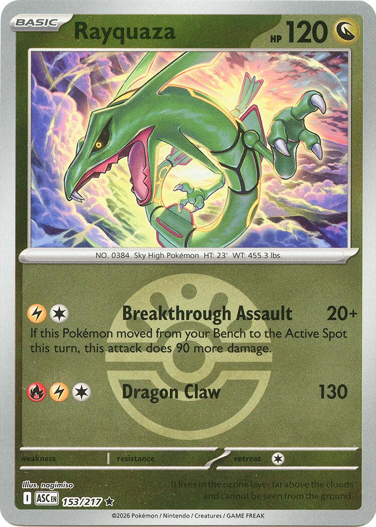 Rayquaza (153/217) (Friend Ball) [Mega Evolution: Ascended Heroes] | L.A. Mood Comics and Games