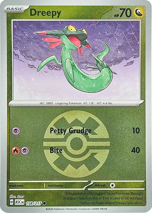 Dreepy (158/217) (Quick Ball) [Mega Evolution: Ascended Heroes] | L.A. Mood Comics and Games
