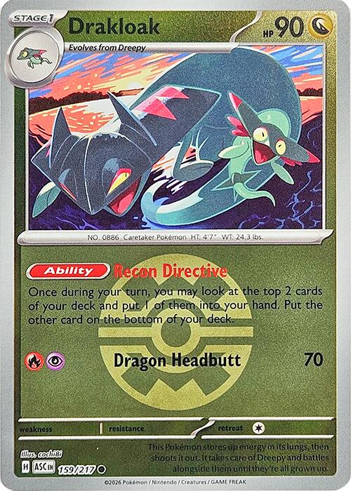 Drakloak (159/217) (Quick Ball) [Mega Evolution: Ascended Heroes] | L.A. Mood Comics and Games