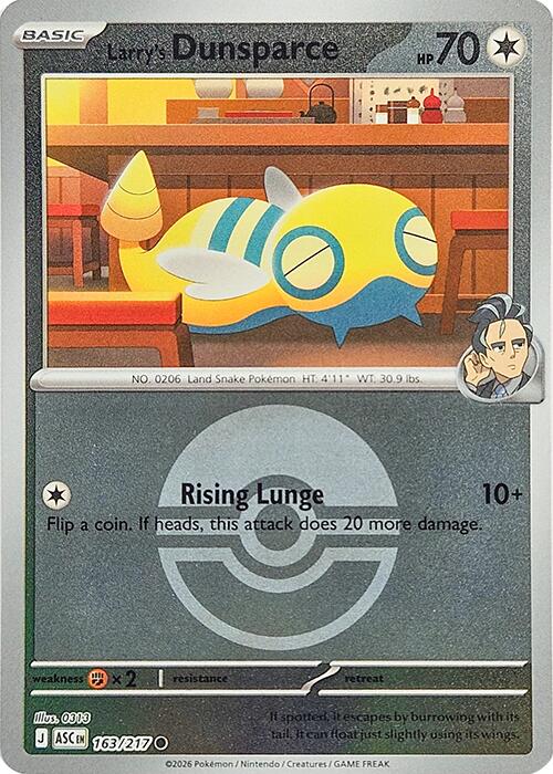 Larry's Dunsparce (163/217) (Poke Ball) [Mega Evolution: Ascended Heroes] | L.A. Mood Comics and Games