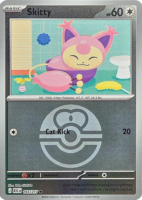 Skitty (165/217) (Love Ball) [Mega Evolution: Ascended Heroes] | L.A. Mood Comics and Games