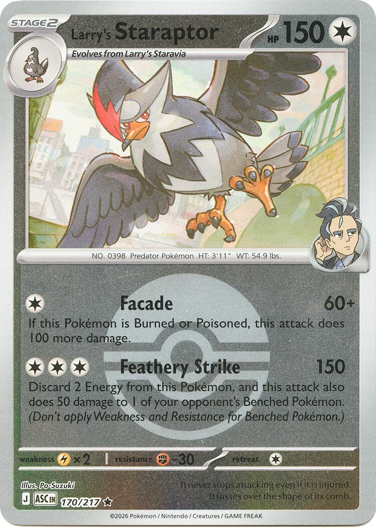 Larry's Staraptor (170/217) (Poke Ball) [Mega Evolution: Ascended Heroes] | L.A. Mood Comics and Games