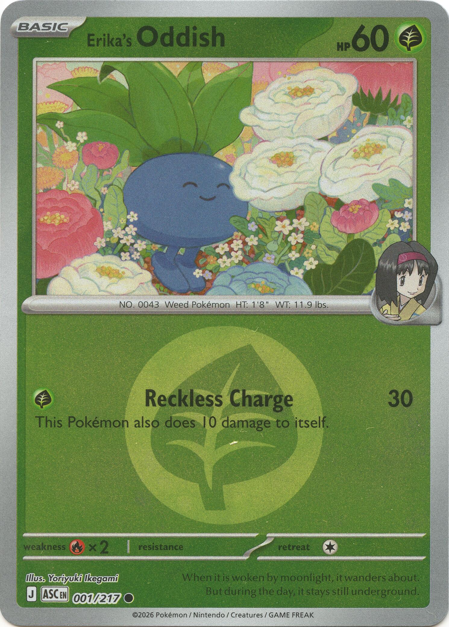 Erika's Oddish (001/217) (Energy Symbol Pattern) [Mega Evolution: Ascended Heroes] | L.A. Mood Comics and Games