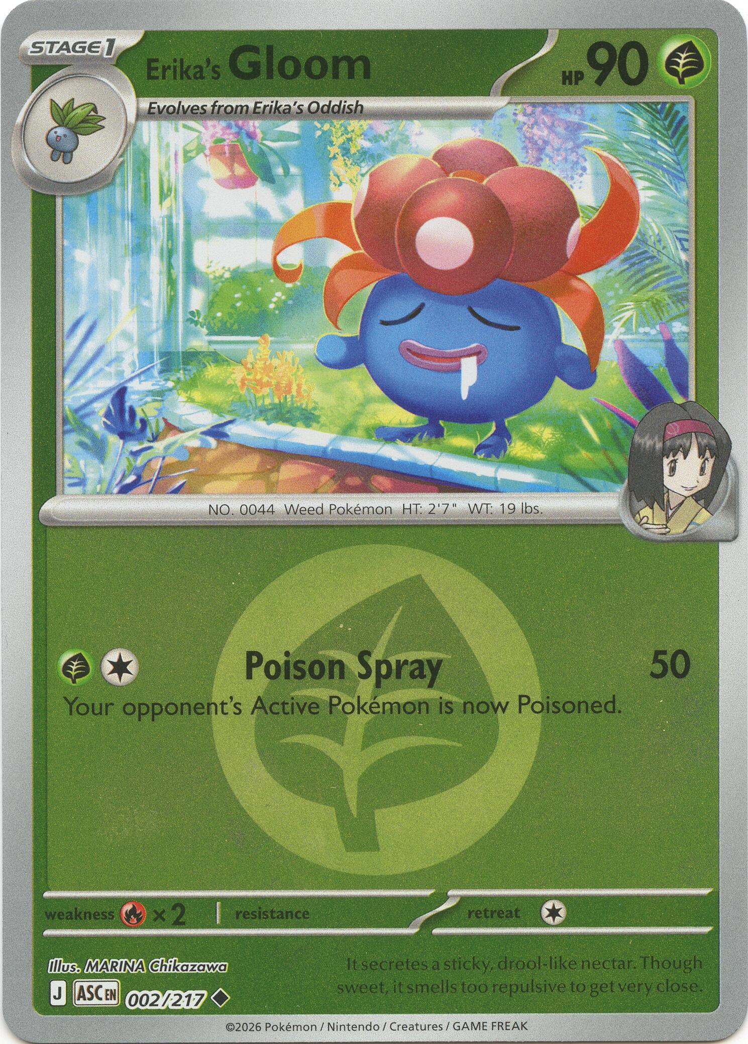 Erika's Gloom (002/217) (Energy Symbol Pattern) [Mega Evolution: Ascended Heroes] | L.A. Mood Comics and Games