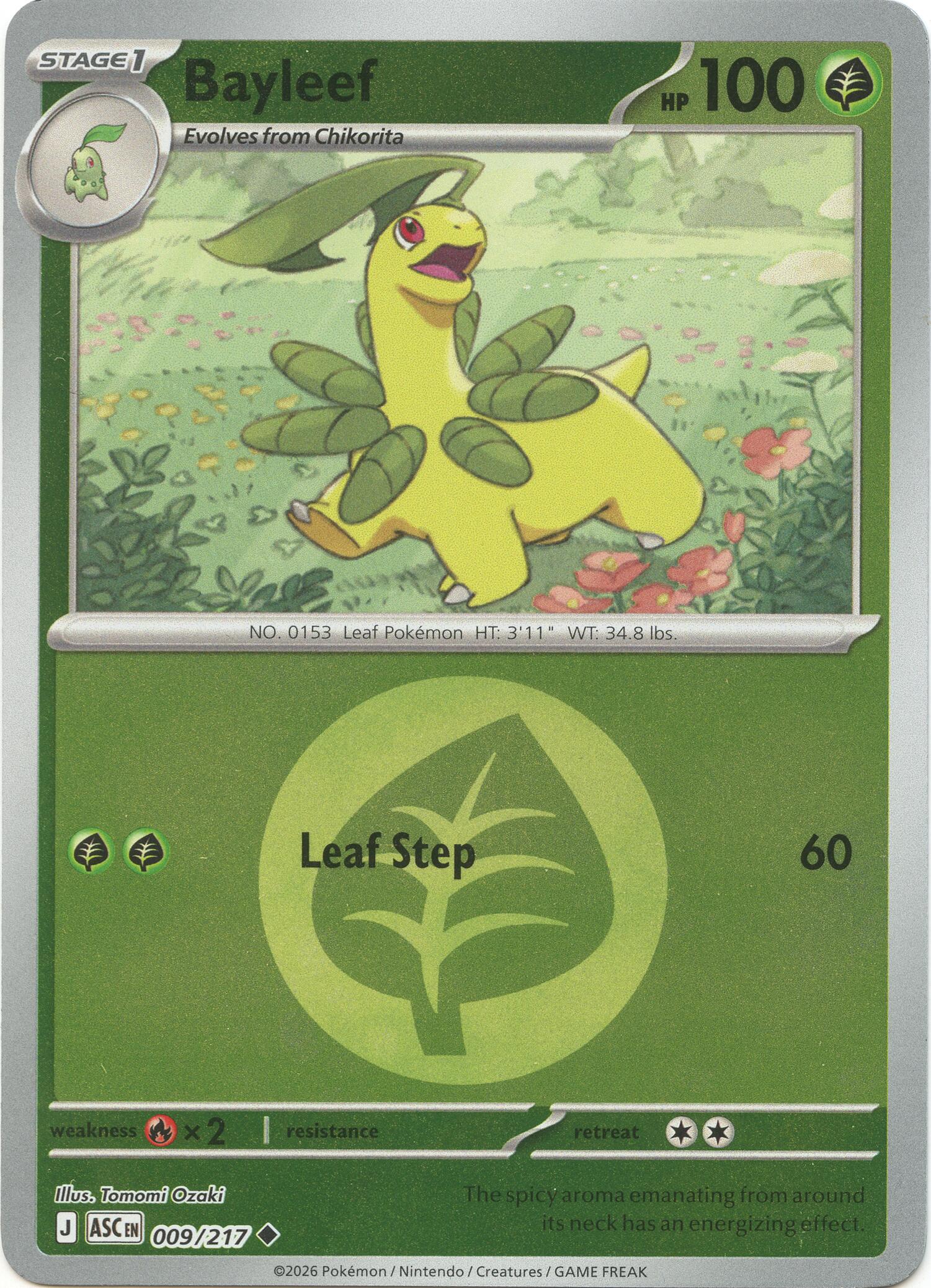 Bayleef (009/217) (Energy Symbol Pattern) [Mega Evolution: Ascended Heroes] | L.A. Mood Comics and Games