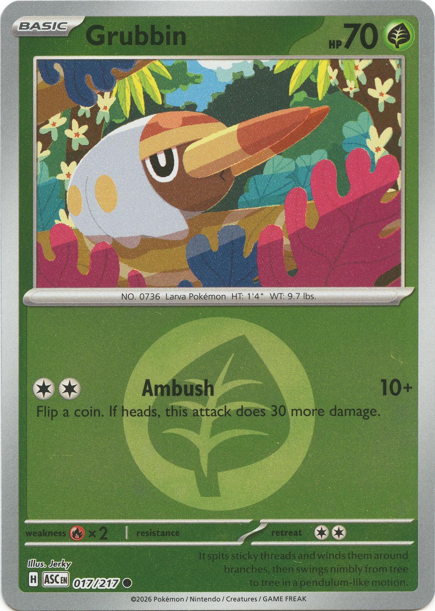 Grubbin (017/217) (Energy Symbol Pattern) [Mega Evolution: Ascended Heroes] | L.A. Mood Comics and Games