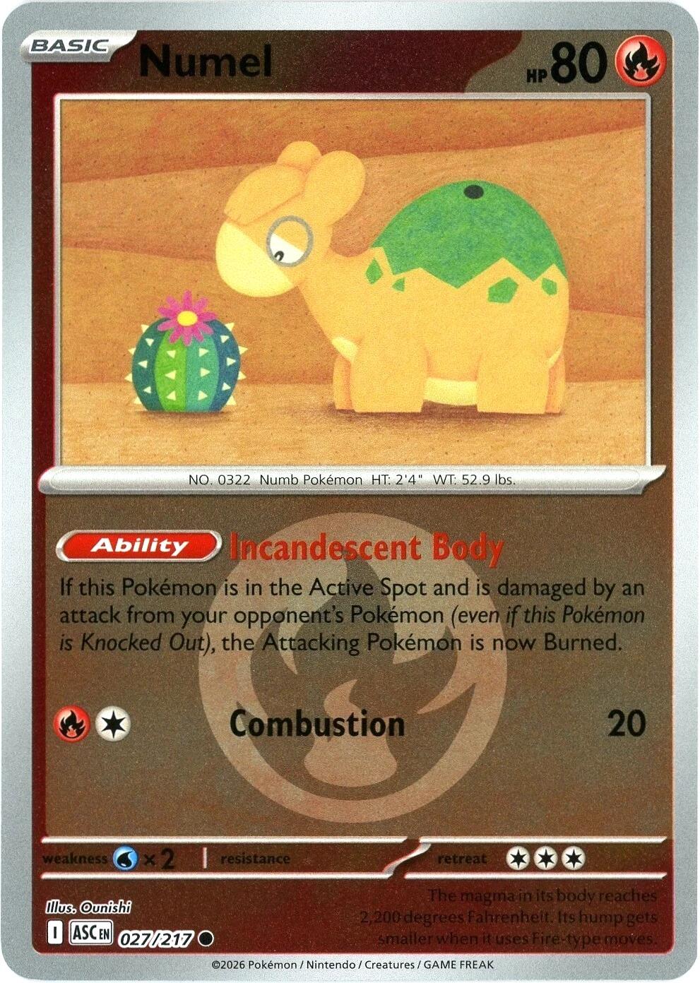 Numel (027/217) (Energy Symbol Pattern) [Mega Evolution: Ascended Heroes] | L.A. Mood Comics and Games