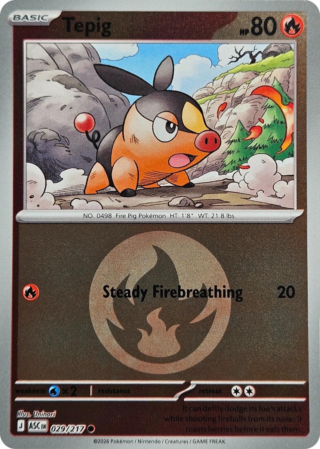 Tepig (029/217) (Energy Symbol Pattern) [Mega Evolution: Ascended Heroes] | L.A. Mood Comics and Games