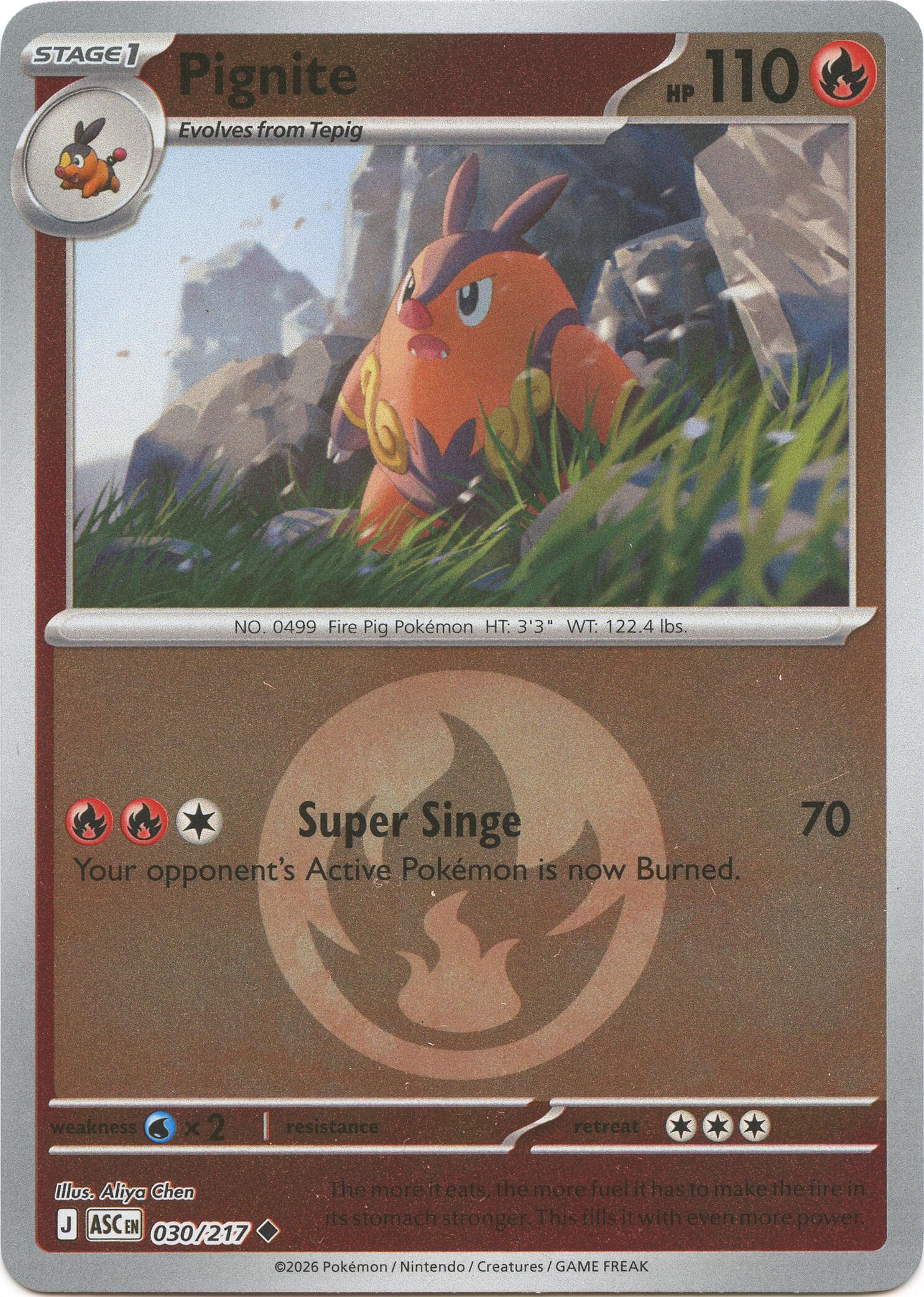 Pignite (030/217) (Energy Symbol Pattern) [Mega Evolution: Ascended Heroes] | L.A. Mood Comics and Games