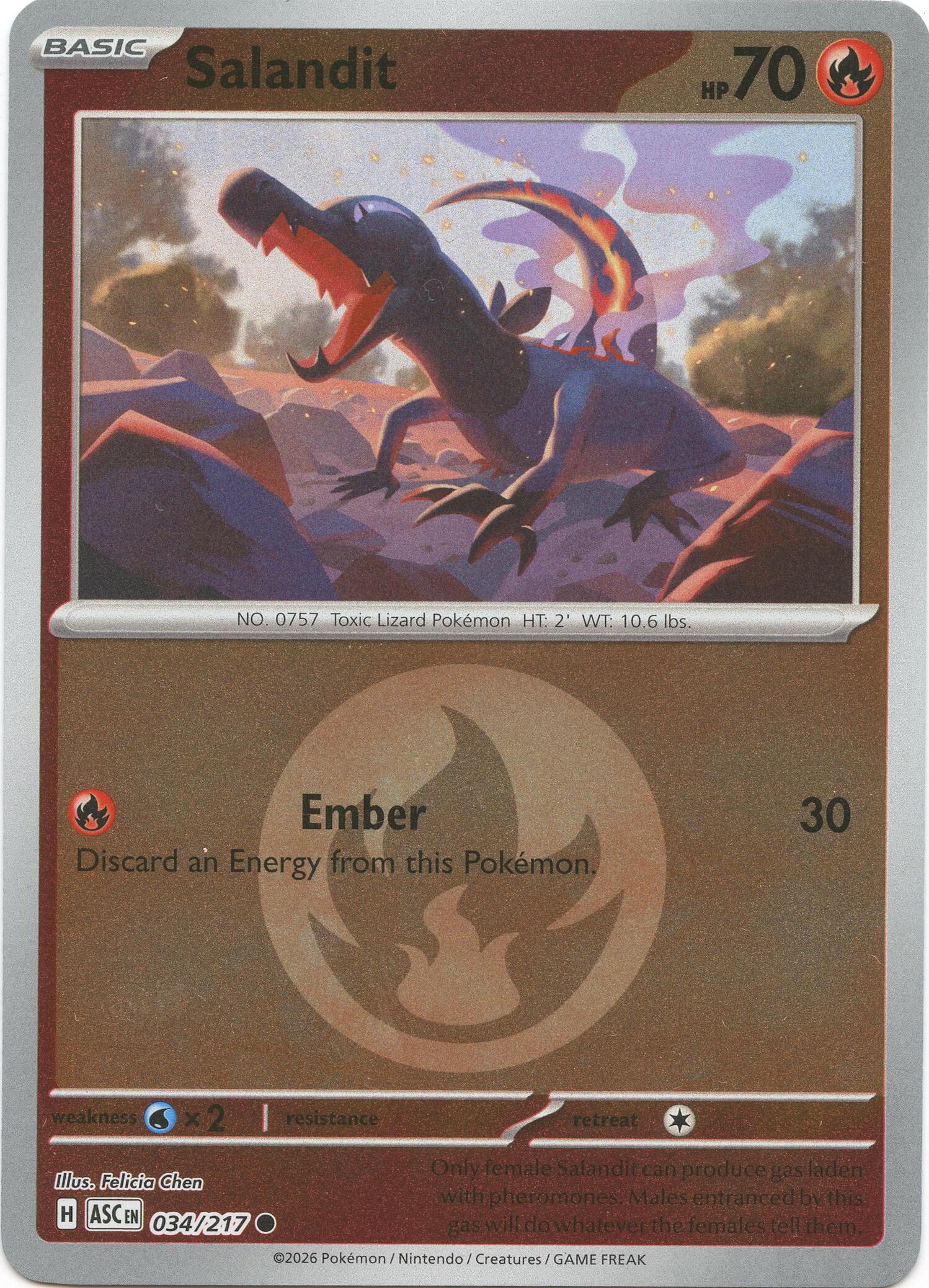 Salandit (034/217) (Energy Symbol Pattern) [Mega Evolution: Ascended Heroes] | L.A. Mood Comics and Games