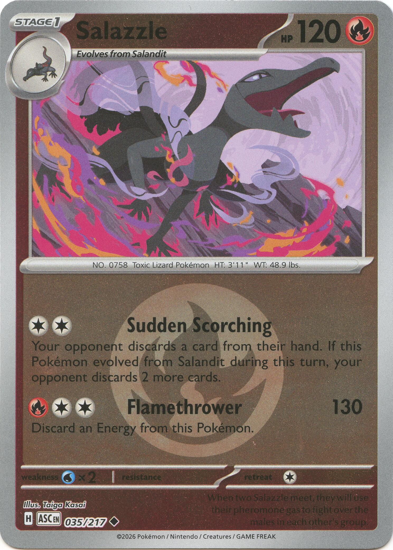 Salazzle (035/217) (Energy Symbol Pattern) [Mega Evolution: Ascended Heroes] | L.A. Mood Comics and Games
