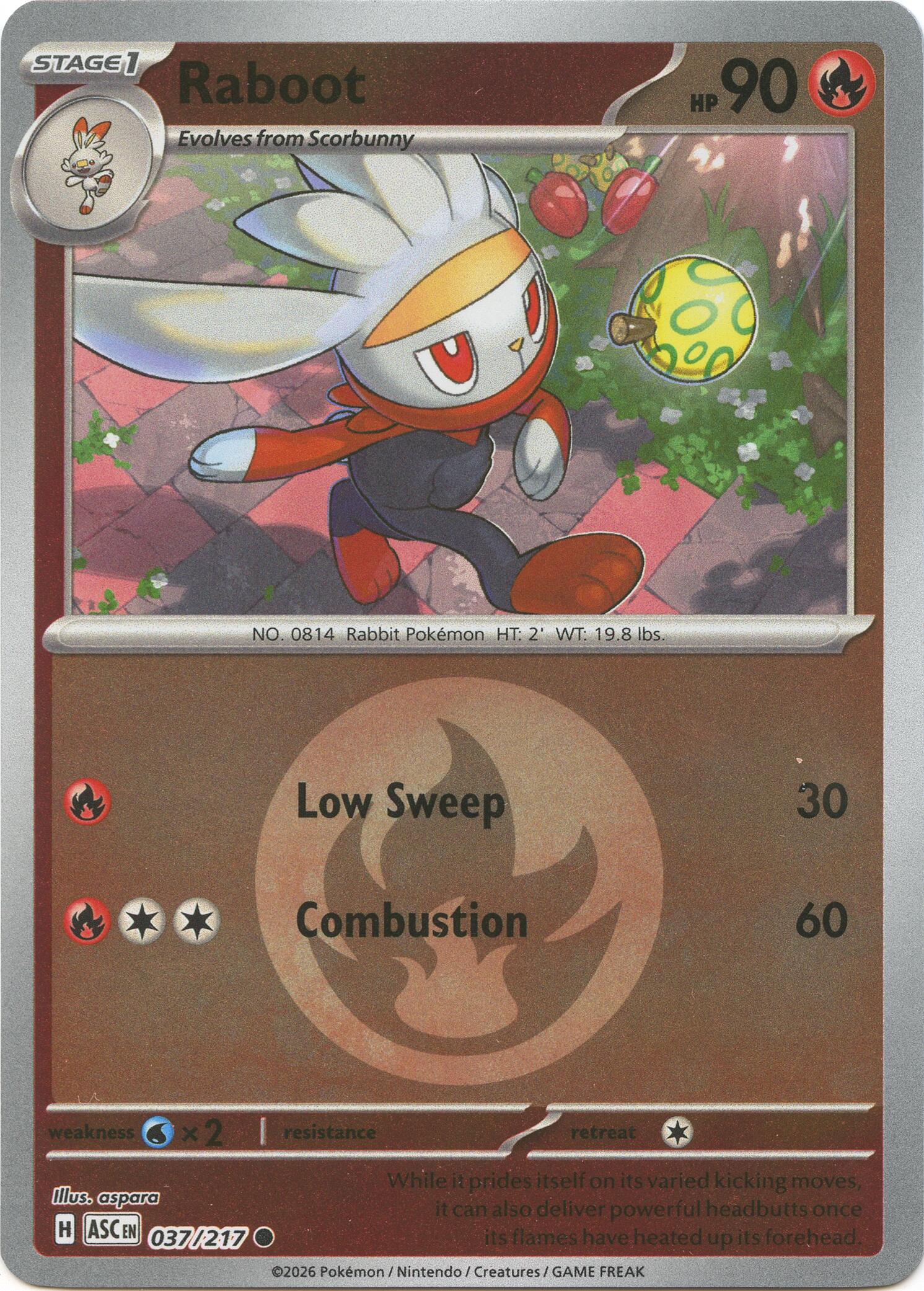 Raboot (037/217) (Energy Symbol Pattern) [Mega Evolution: Ascended Heroes] | L.A. Mood Comics and Games