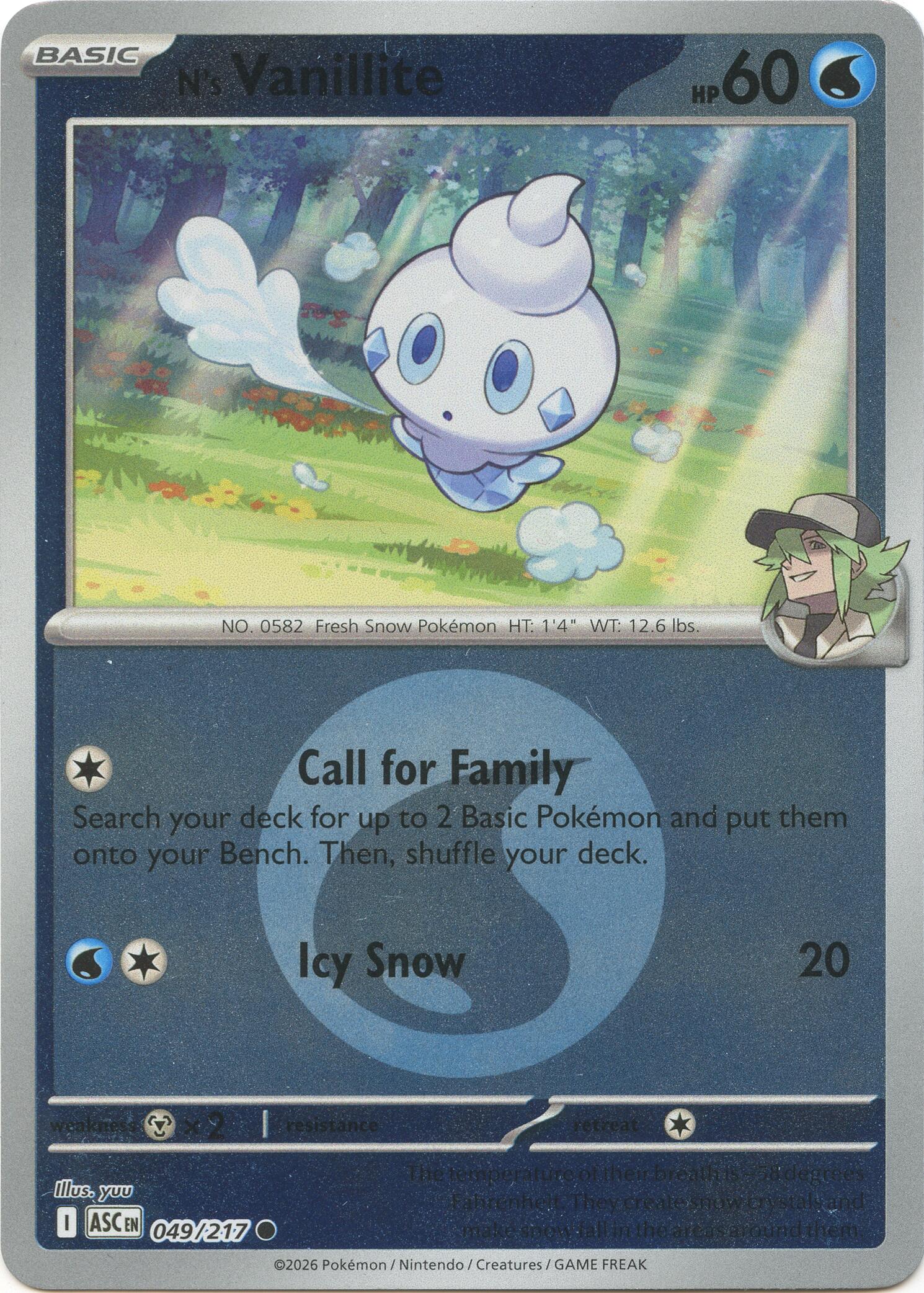 N's Vanillite (049/217) (Energy Symbol Pattern) [Mega Evolution: Ascended Heroes] | L.A. Mood Comics and Games