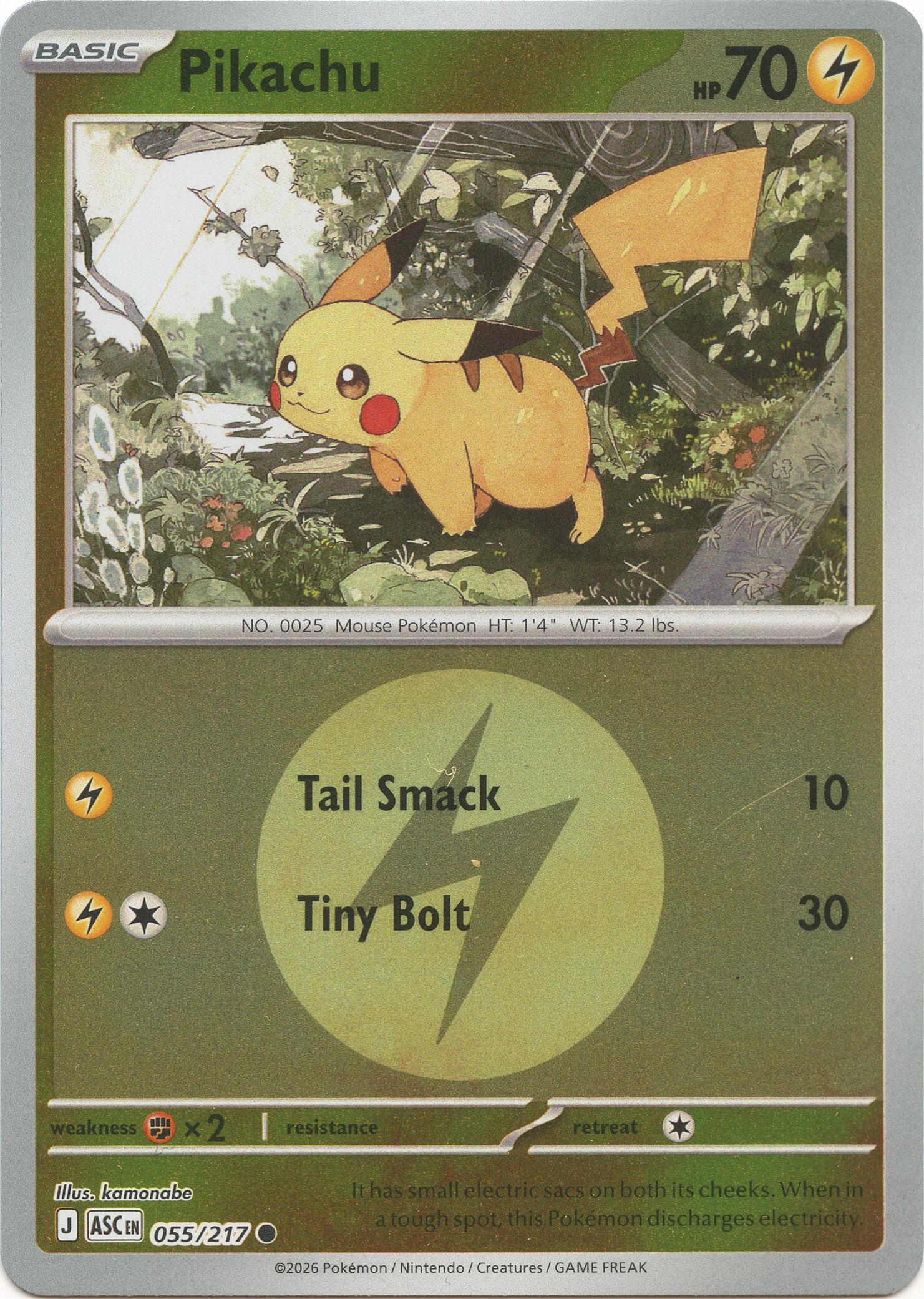 Pikachu (055/217) (Energy Symbol Pattern) [Mega Evolution: Ascended Heroes] | L.A. Mood Comics and Games