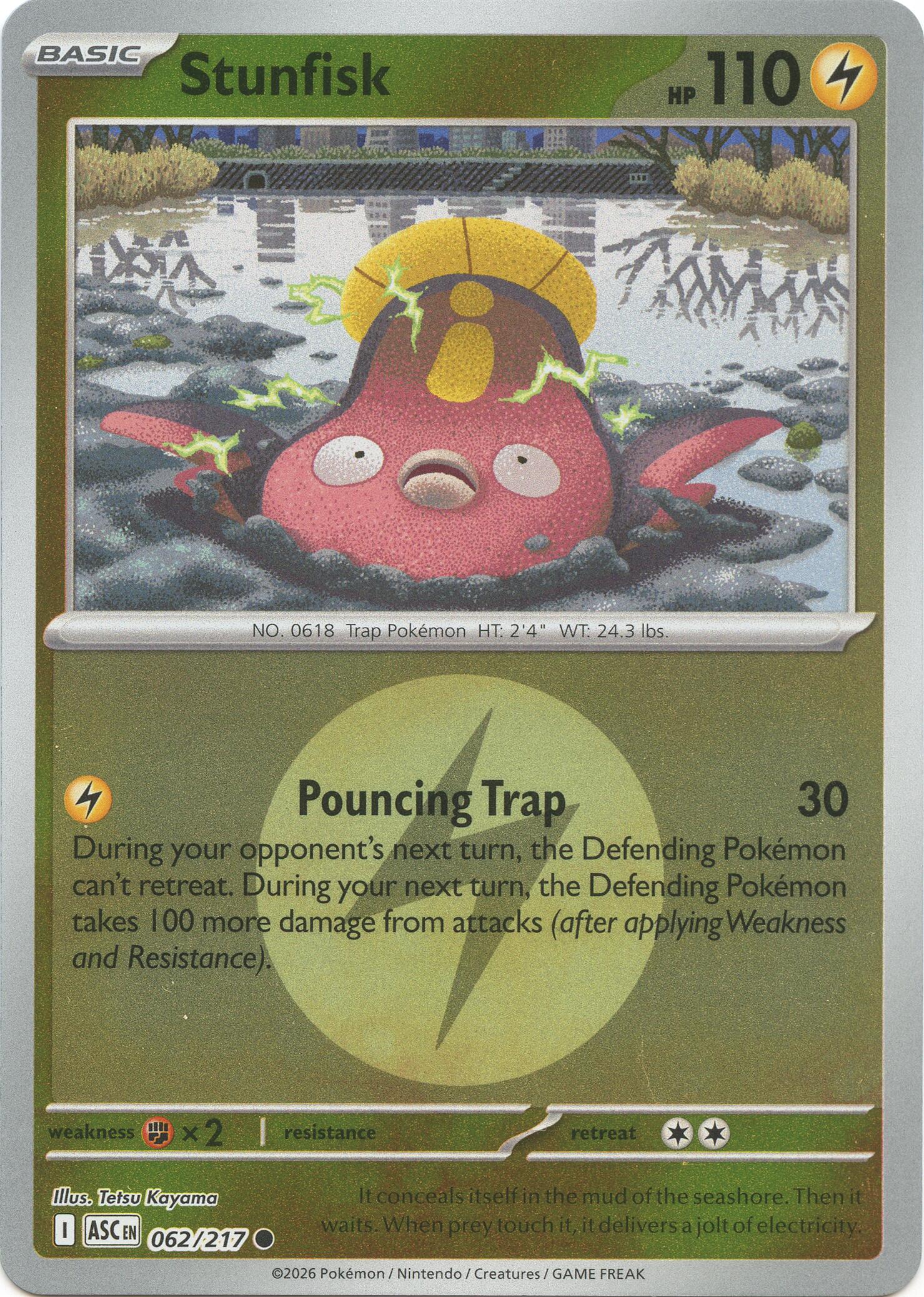 Stunfisk (062/217) (Energy Symbol Pattern) [Mega Evolution: Ascended Heroes] | L.A. Mood Comics and Games