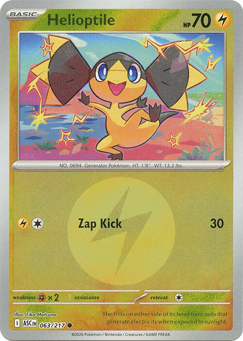 Helioptile (063/217) (Energy Symbol Pattern) [Mega Evolution: Ascended Heroes] | L.A. Mood Comics and Games
