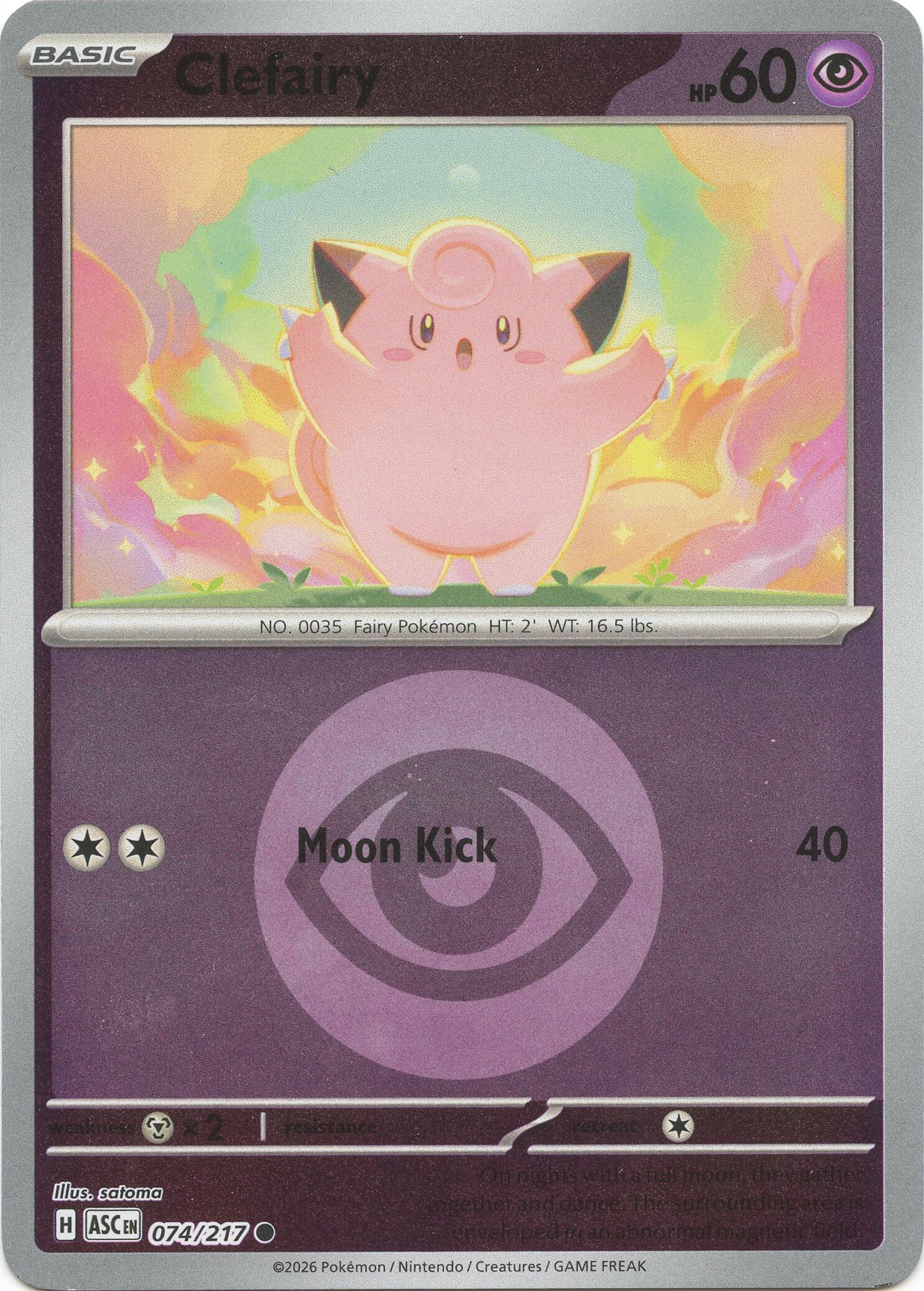 Clefairy (074/217) (Energy Symbol Pattern) [Mega Evolution: Ascended Heroes] | L.A. Mood Comics and Games