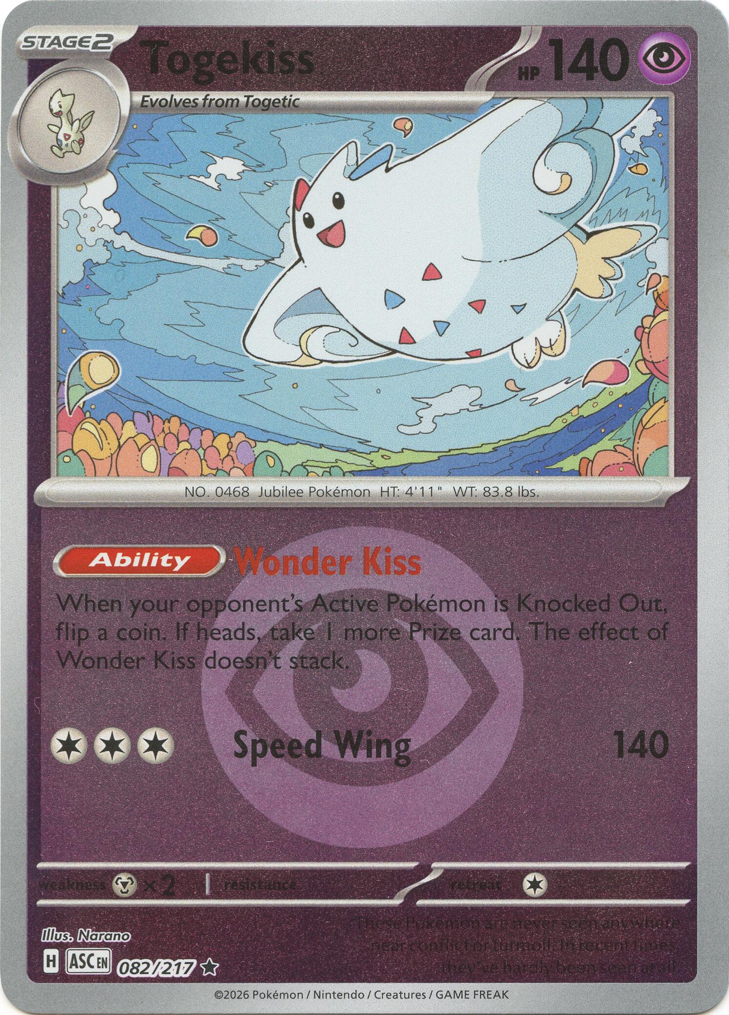 Togekiss (082/217) (Energy Symbol Pattern) [Mega Evolution: Ascended Heroes] | L.A. Mood Comics and Games