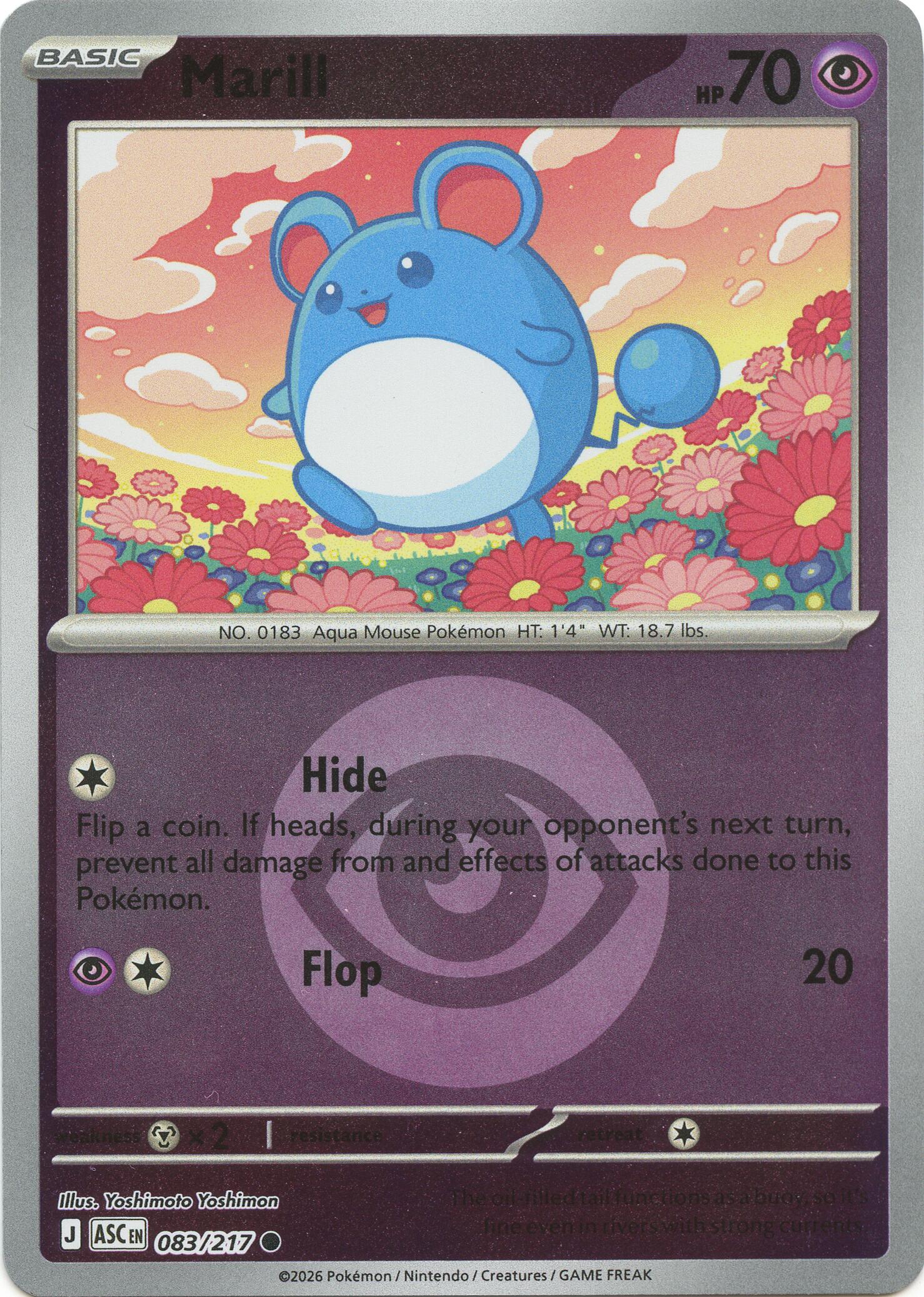Marill (083/217) (Energy Symbol Pattern) [Mega Evolution: Ascended Heroes] | L.A. Mood Comics and Games
