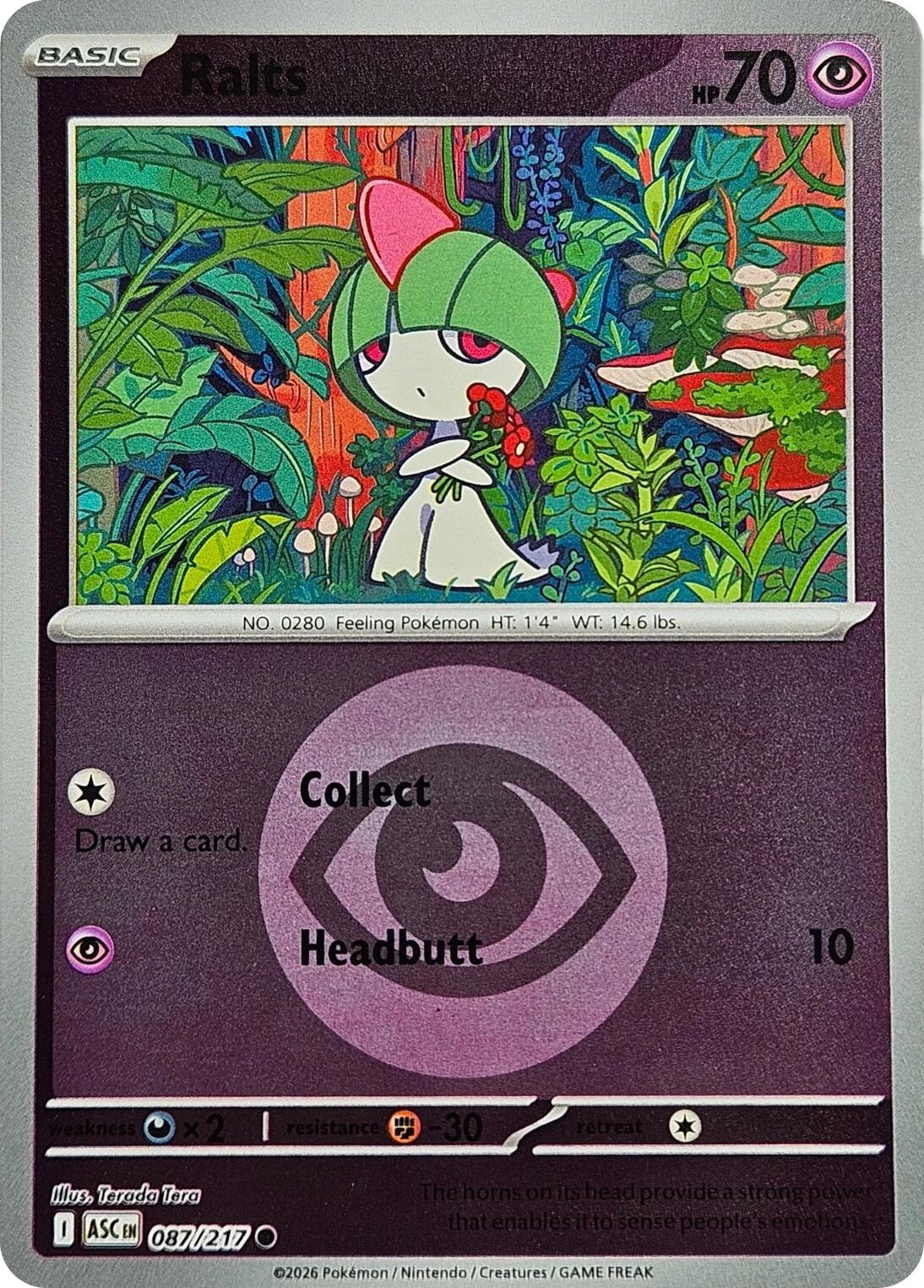 Ralts (087/217) (Energy Symbol Pattern) [Mega Evolution: Ascended Heroes] | L.A. Mood Comics and Games