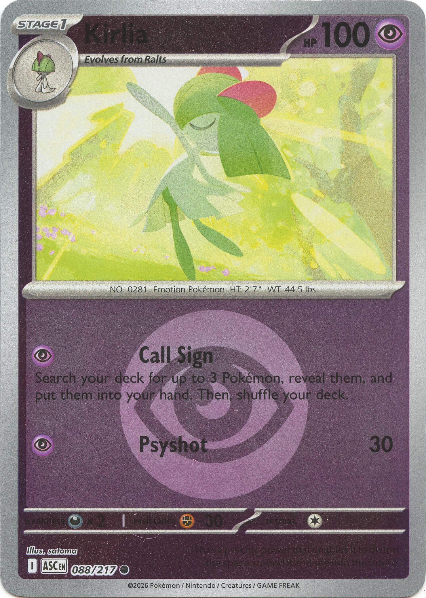 Kirlia (088/217) (Energy Symbol Pattern) [Mega Evolution: Ascended Heroes] | L.A. Mood Comics and Games