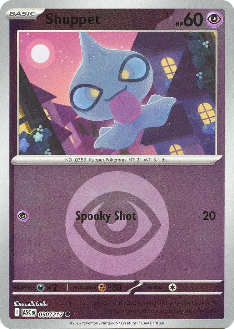 Shuppet (090/217) (Energy Symbol Pattern) [Mega Evolution: Ascended Heroes] | L.A. Mood Comics and Games