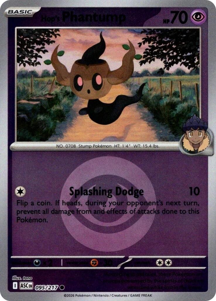 Hop's Phantump (095/217) (Energy Symbol Pattern) [Mega Evolution: Ascended Heroes] | L.A. Mood Comics and Games