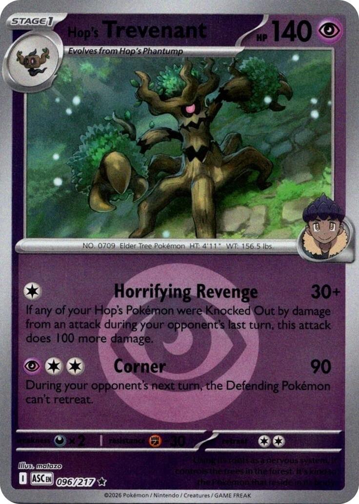 Hop's Trevenant (096/217) (Energy Symbol Pattern) [Mega Evolution: Ascended Heroes] | L.A. Mood Comics and Games