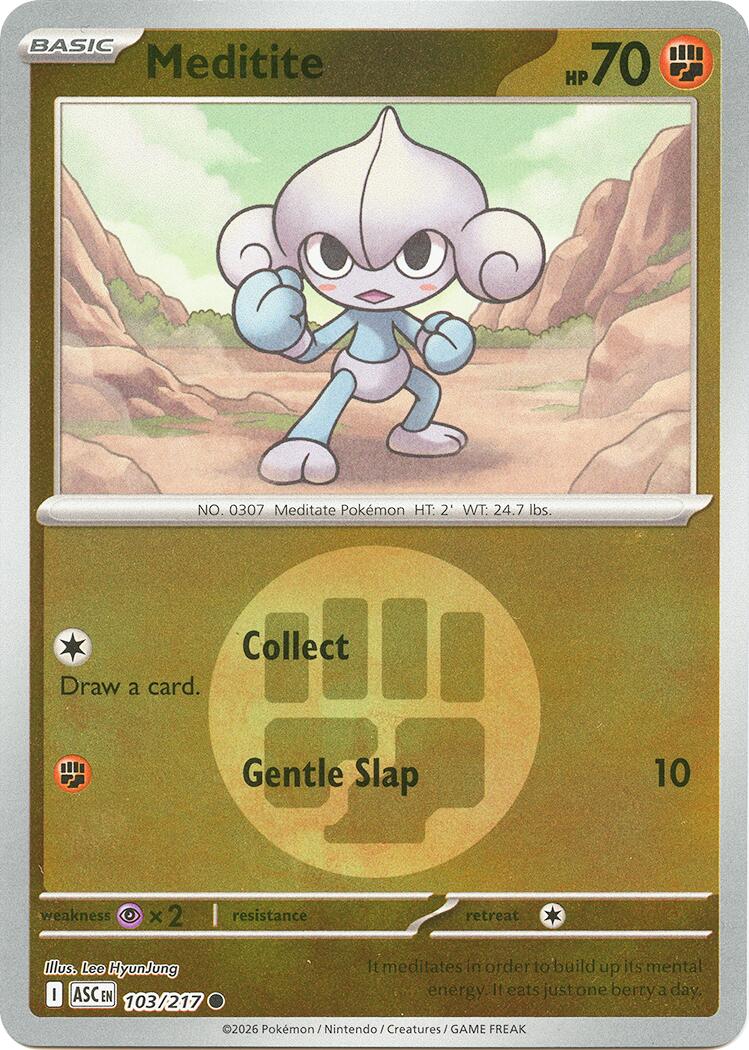 Meditite (103/217) (Energy Symbol Pattern) [Mega Evolution: Ascended Heroes] | L.A. Mood Comics and Games