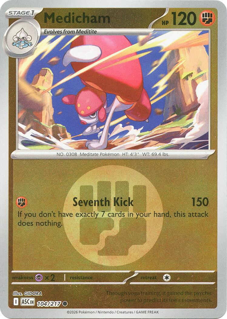 Medicham (104/217) (Energy Symbol Pattern) [Mega Evolution: Ascended Heroes] | L.A. Mood Comics and Games