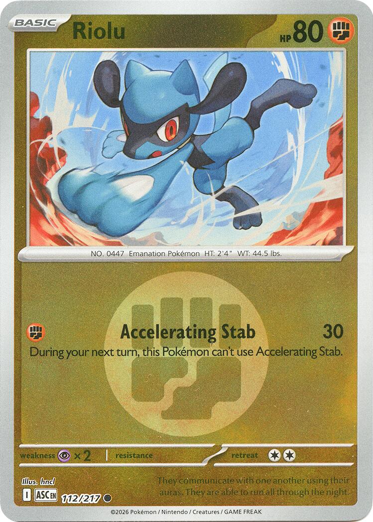 Riolu (112/217) (Energy Symbol Pattern) [Mega Evolution: Ascended Heroes] | L.A. Mood Comics and Games