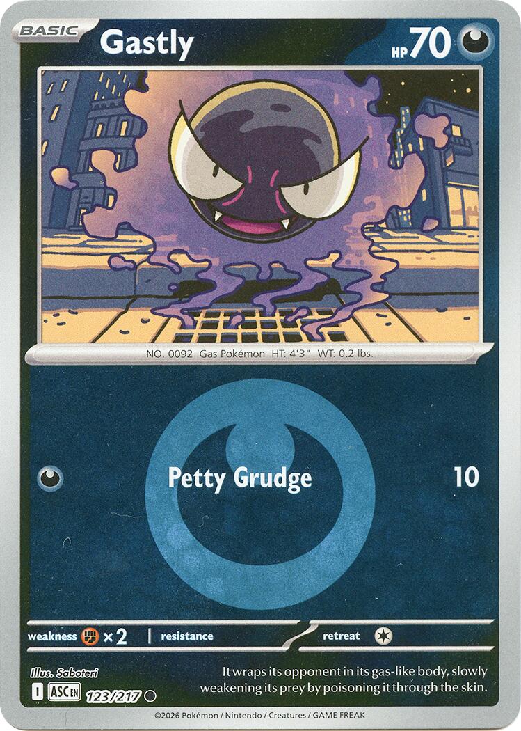Gastly (123/217) (Energy Symbol Pattern) [Mega Evolution: Ascended Heroes] | L.A. Mood Comics and Games