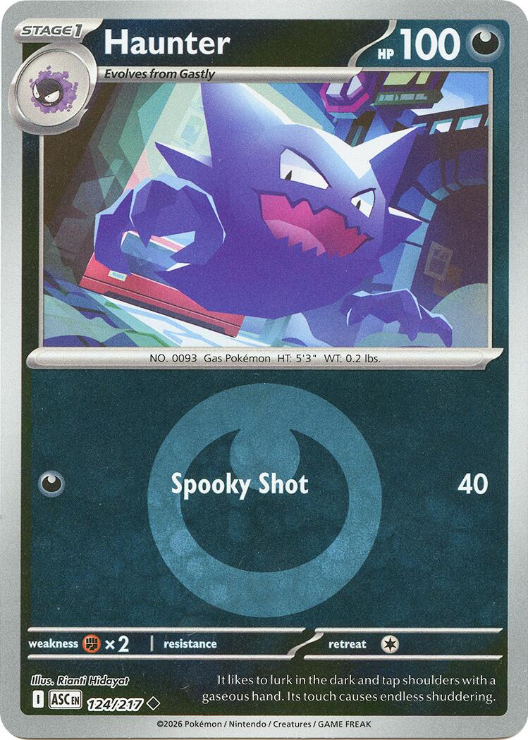Haunter (124/217) (Energy Symbol Pattern) [Mega Evolution: Ascended Heroes] | L.A. Mood Comics and Games