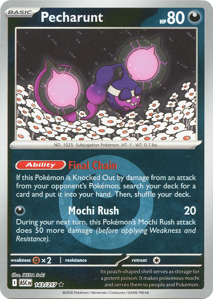 Pecharunt (143/217) (Energy Symbol Pattern) [Mega Evolution: Ascended Heroes] | L.A. Mood Comics and Games
