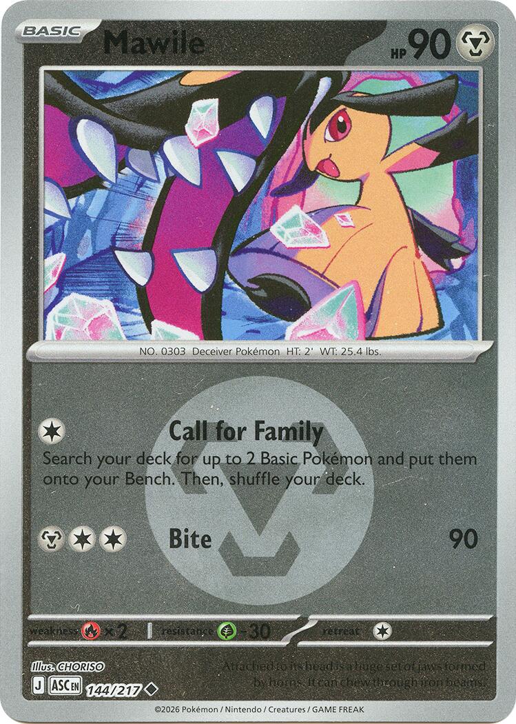 Mawile (144/217) (Energy Symbol Pattern) [Mega Evolution: Ascended Heroes] | L.A. Mood Comics and Games