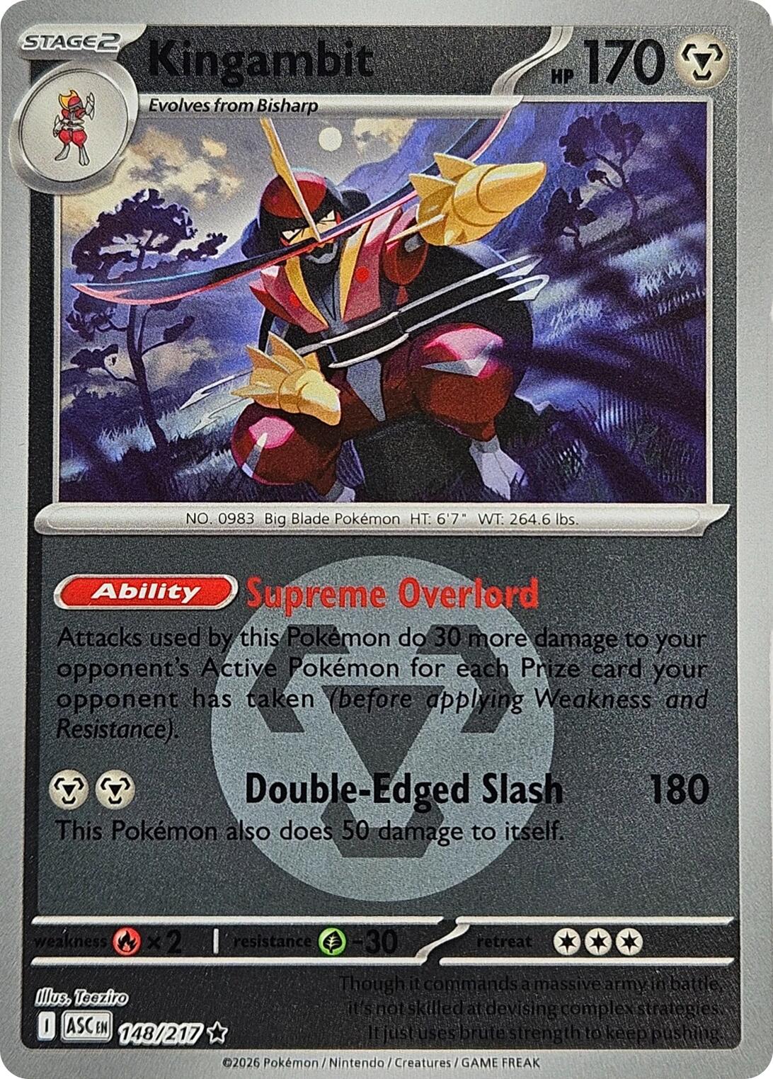 Kingambit (148/217) (Energy Symbol Pattern) [Mega Evolution: Ascended Heroes] | L.A. Mood Comics and Games