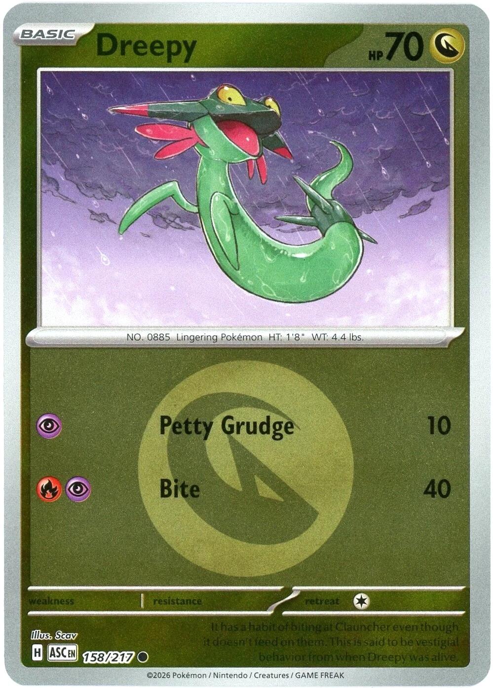 Dreepy (158/217) (Energy Symbol Pattern) [Mega Evolution: Ascended Heroes] | L.A. Mood Comics and Games