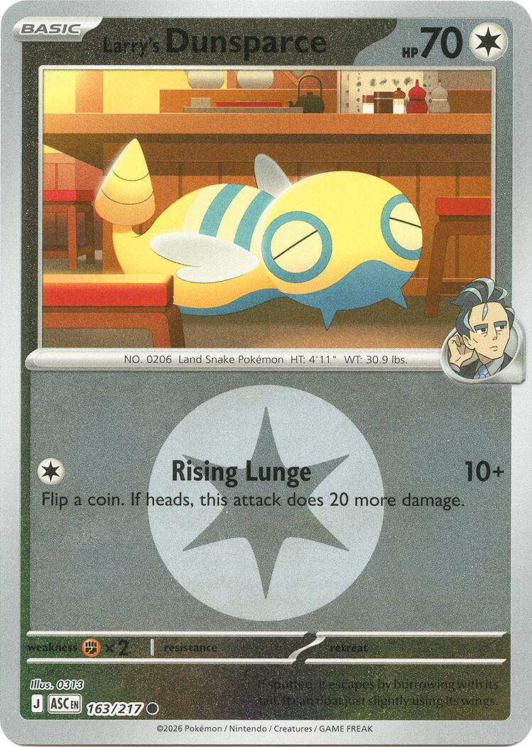 Larry's Dunsparce (163/217) (Energy Symbol Pattern) [Mega Evolution: Ascended Heroes] | L.A. Mood Comics and Games