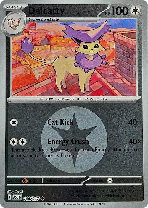 Delcatty (166/217) (Energy Symbol Pattern) [Mega Evolution: Ascended Heroes] | L.A. Mood Comics and Games