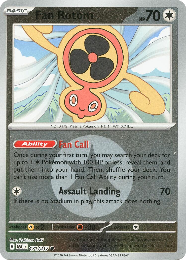 Fan Rotom (171/217) (Energy Symbol Pattern) [Mega Evolution: Ascended Heroes] | L.A. Mood Comics and Games