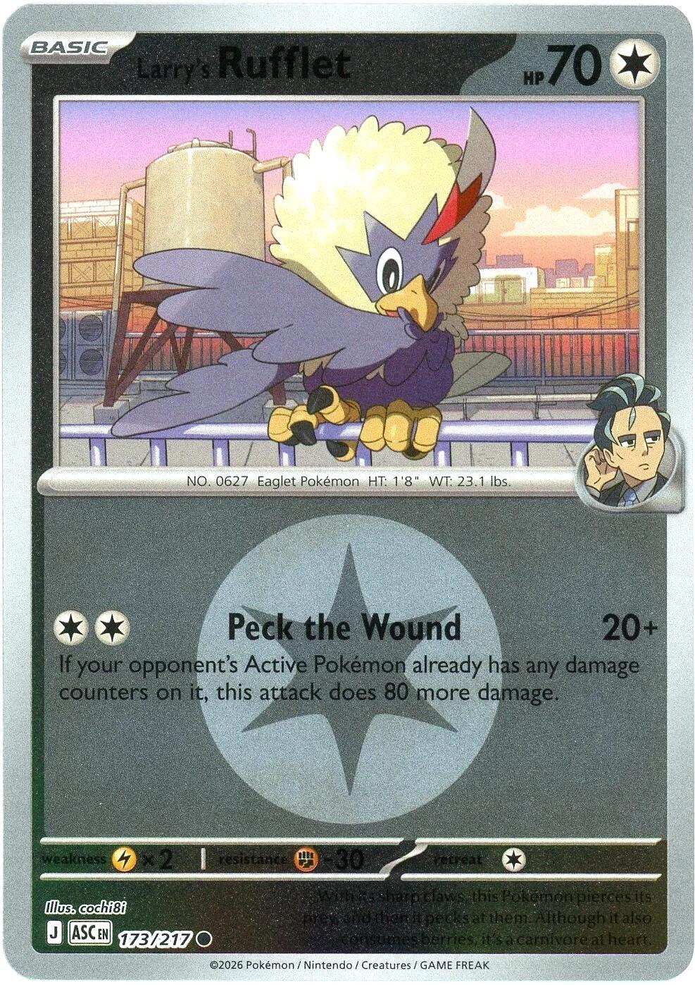 Larry's Rufflet (173/217) (Energy Symbol Pattern) [Mega Evolution: Ascended Heroes] | L.A. Mood Comics and Games