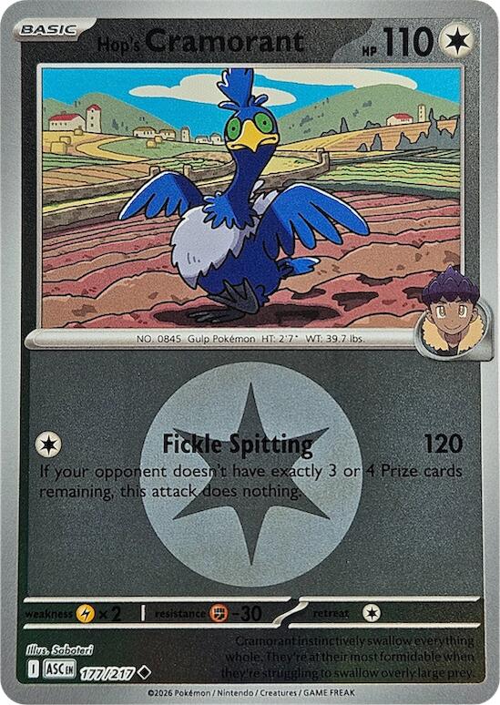 Hop's Cramorant (177/217) (Energy Symbol Pattern) [Mega Evolution: Ascended Heroes] | L.A. Mood Comics and Games