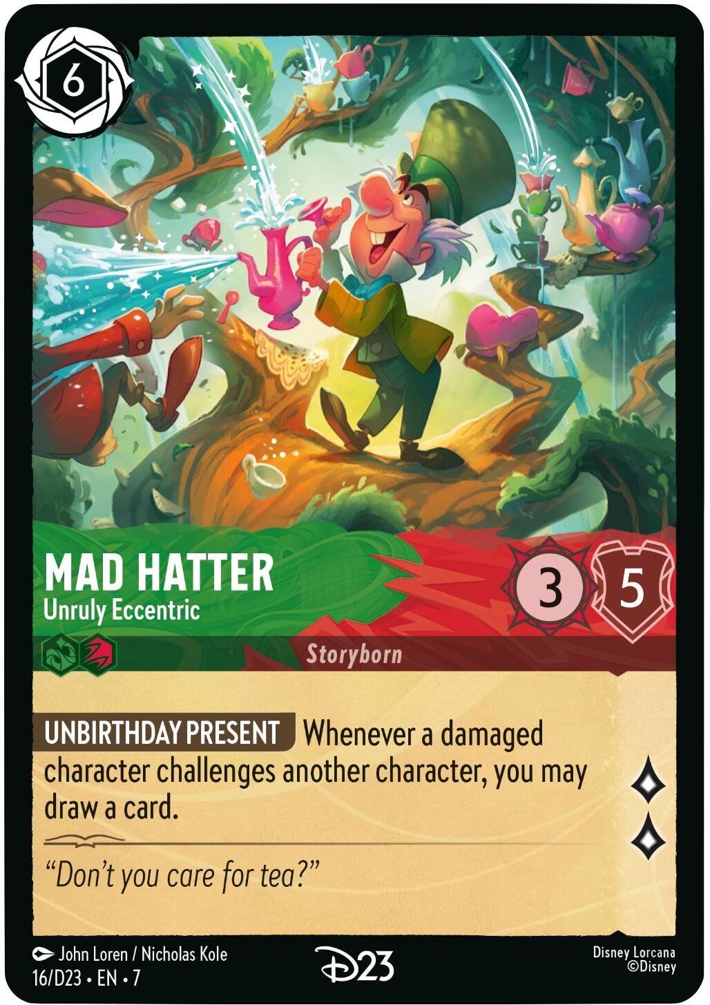 Mad Hatter - Unruly Eccentric (16) [D23 Promos] | L.A. Mood Comics and Games