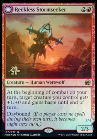 Reckless Stormseeker // Storm-Charged Slasher [Innistrad: Midnight Hunt Prerelease Promos] | L.A. Mood Comics and Games