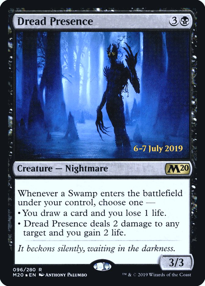 Dread Presence [Core Set 2020 Prerelease Promos] | L.A. Mood Comics and Games