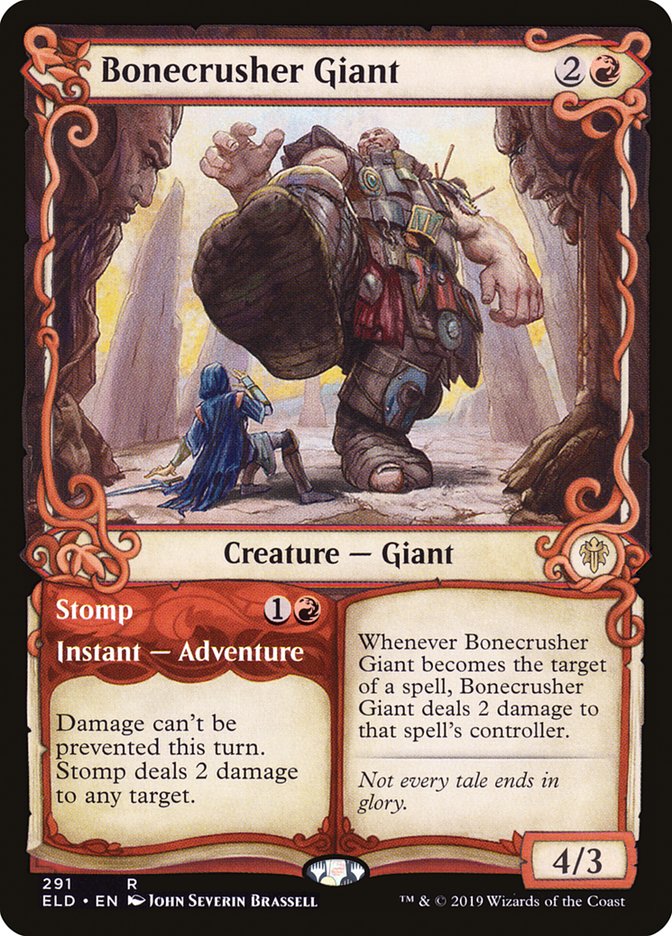 Bonecrusher Giant // Stomp (Showcase) [Throne of Eldraine] | L.A. Mood Comics and Games