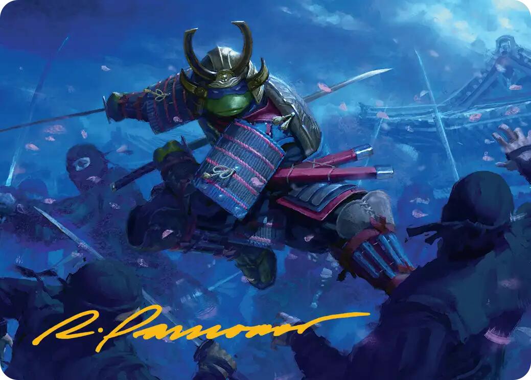 Leonardo, Sewer Samurai Art Card (1/54) (Gold-Stamped Signature) [Teenage Mutant Ninja Turtles Art Series] | L.A. Mood Comics and Games
